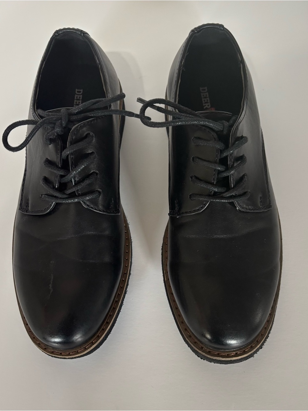 Deer Stags Denny Boys 5
Oxford Black Vegan Leather Dress Shoes Size 2M